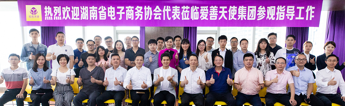 湖南省电子商务协会会员代表到爱善天使集团中国总部参观交流